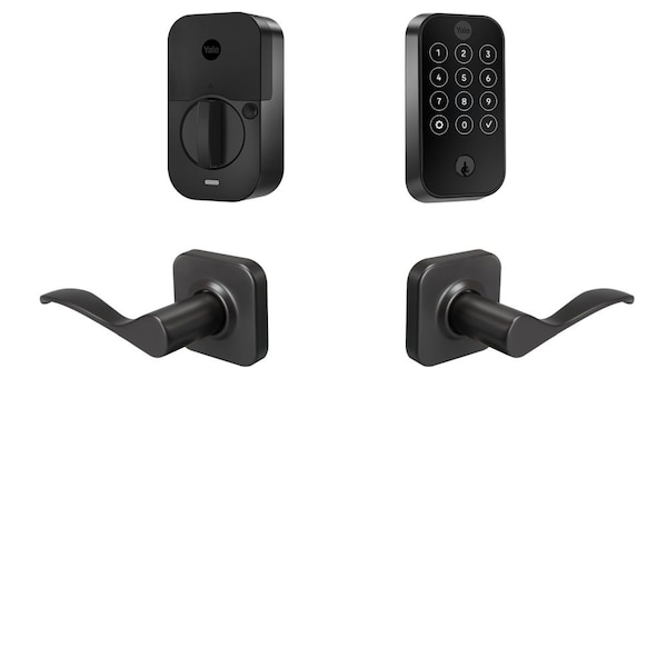 Yale Real Living Yale Assure Lock 2 Bundle with Touchscreen Wi Fi Deadbolt, Norwood Lever Passage, and BYRD420WF1NWBSP - main